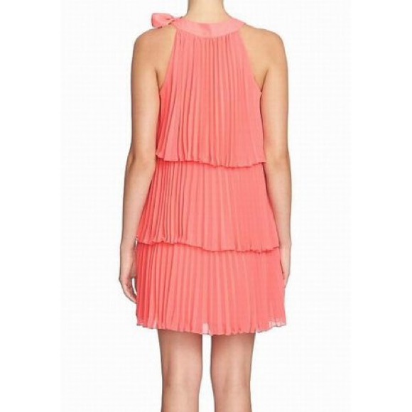 New CeCe Pleated Dress Ginger Pink Size 2 - Picture 2 of 12